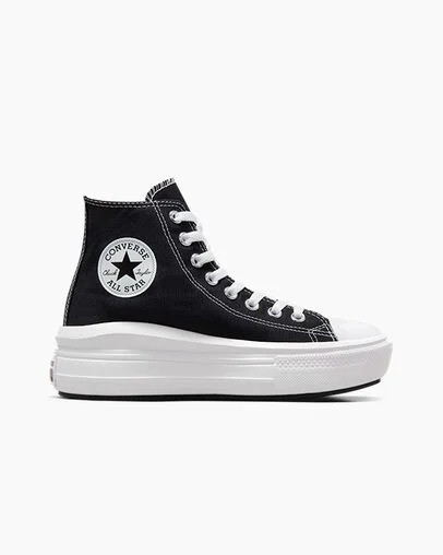 Black / Beige White Converse Chuck Taylor All Star Move Women Platform Shoes Canada | C-69710539