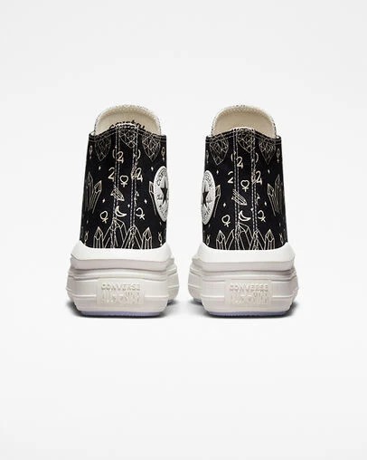 Black / Beige White Converse Chuck Taylor All Star Move Women Platform Shoes Canada | C-21056739