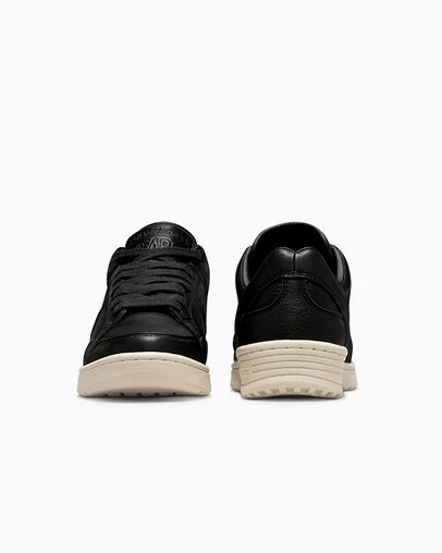 Black / Beige White Converse Weapon Mono Leather Men Basketball Shoes Canada | C-78395029