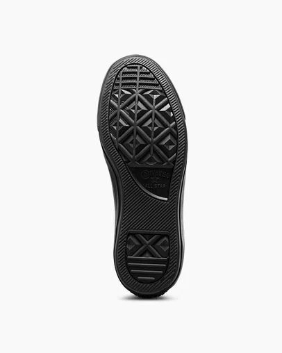 Black / Black Converse Chuck Taylor All Star Leather Women Sneakers Canada | C-79165349