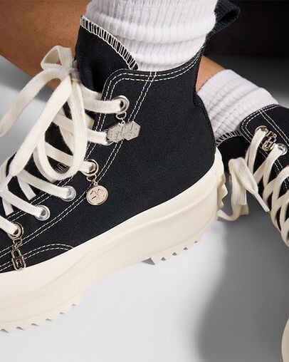Black / Gold Converse Run Star Hike Charms Women Sneakers Canada | C-83076419