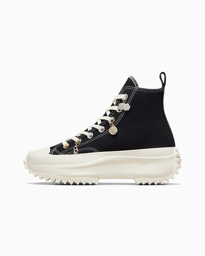 Black / Gold Converse Run Star Hike Charms Women Sneakers Canada | C-83076419