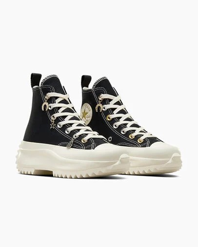 Black / Gold Converse Run Star Hike Charms Women Sneakers Canada | C-83076419