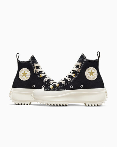 Black / Gold Converse Run Star Hike Charms Women Sneakers Canada | C-83076419