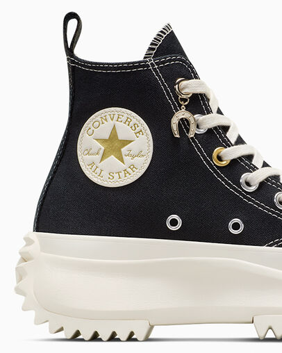 Black / Gold Converse Run Star Hike Charms Women Sneakers Canada | C-83076419