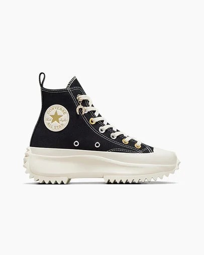 Black / Gold Converse Run Star Hike Charms Women Sneakers Canada | C-83076419