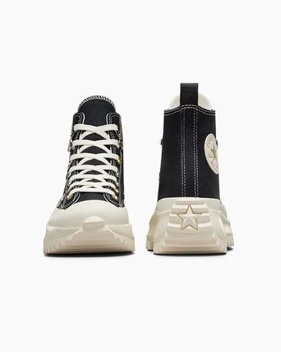 Black / Gold Converse Run Star Hike Charms Women Sneakers Canada | C-71058239