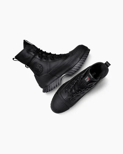 Black / Grey Converse Chuck Taylor All Star Lugged 2.0 XHi Waterproof Leather Men Platform Shoes Canada | C-90268419