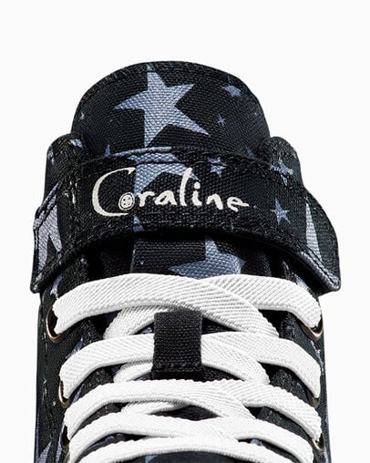 Black / Pink Converse Converse x Coraline Chuck Taylor All Star Easy On Kids' Sneakers Canada | C-24635979