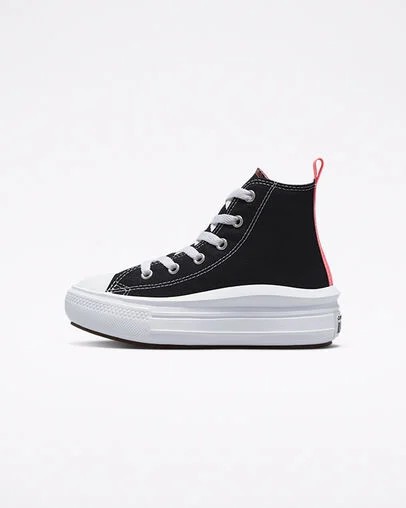 Black / Pink Light Blue / White Converse Chuck Taylor All Star Move Color Pop Kids' Platform Shoes Canada | C-74380529