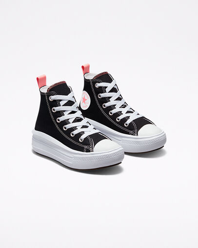 Black / Pink Light Blue / White Converse Chuck Taylor All Star Move Color Pop Kids' Platform Shoes Canada | C-74380529