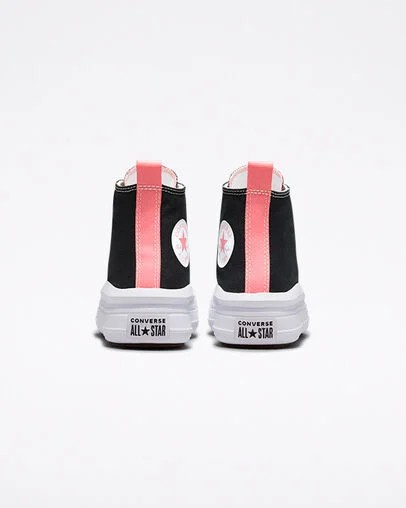 Black / Pink Light Blue / White Converse Chuck Taylor All Star Move Color Pop Kids' Platform Shoes Canada | C-74380529