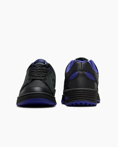 Black / Purple / Black Converse Weapon Leather Women Basketball Shoes Canada | C-32568749