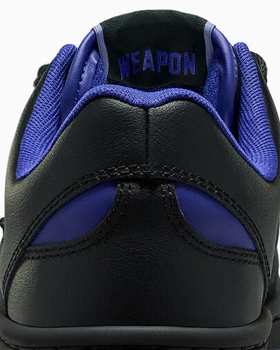 Black / Purple / Black Converse Weapon Leather Women Basketball Shoes Canada | C-32568749