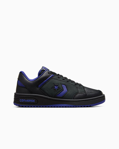 Black / Purple / Black Converse Weapon Leather Women Basketball Shoes Canada | C-32568749