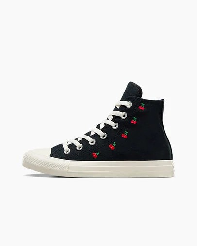 Black / Red Converse Chuck Taylor All Star Cherries Women Sneakers Canada | C-29341709