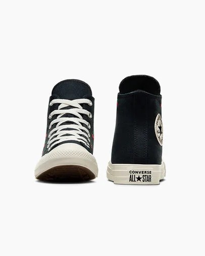 Black / Red Converse Chuck Taylor All Star Cherries Women Sneakers Canada | C-29341709