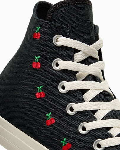 Black / Red Converse Chuck Taylor All Star Cherries Women Sneakers Canada | C-29341709