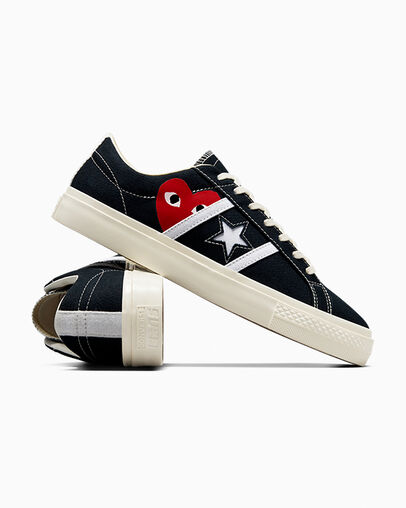 Black / Red Converse Converse x PLAY Comme des Garçons One Star Academy Pro Women Tennis Shoes Canada | C-60398579