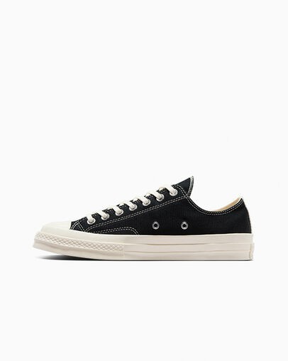Black / Red Converse PLAY Comme des Garçons Single Heart Chuck 70 Men Sneakers Canada | C-83092479