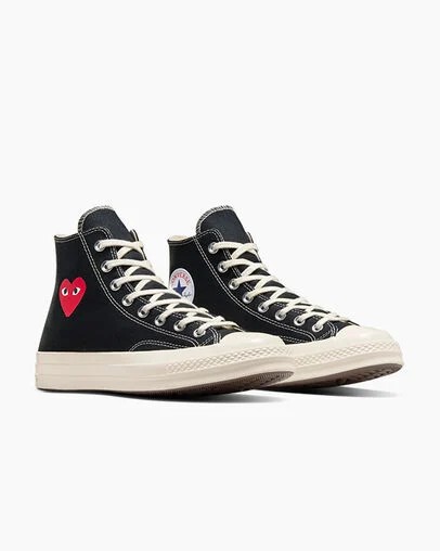 Black / Red Converse PLAY Comme des Garçons Single Heart Chuck 70 Women Sneakers Canada | C-37014689