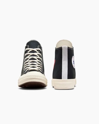 Black / Red Converse PLAY Comme des Garçons Single Heart Chuck 70 Women Sneakers Canada | C-37014689
