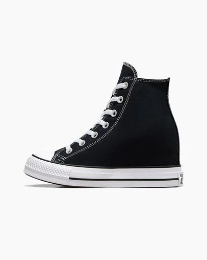Black / Red / Navy Converse Chuck Taylor All Star Wedge Women Platform Shoes Canada | C-32570149