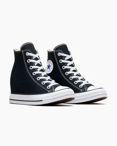 Black / Red / Navy Converse Chuck Taylor All Star Wedge Women Platform Shoes Canada | C-32570149