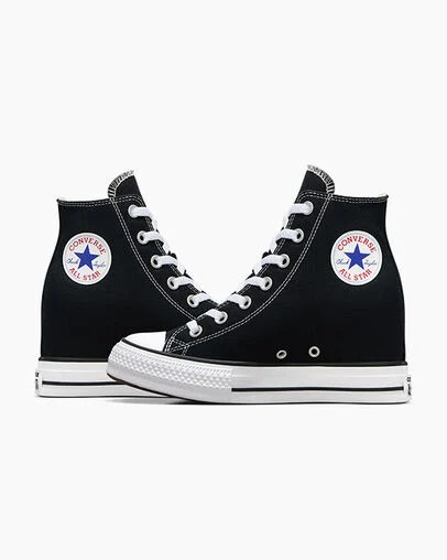 Black / Red / Navy Converse Chuck Taylor All Star Wedge Women Platform Shoes Canada | C-32570149