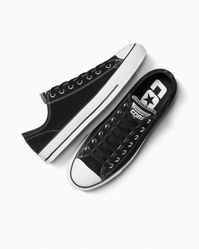 Black / White Converse CONS Chuck Taylor All Star Pro Suede Women Skate Shoes Canada | C-25031489