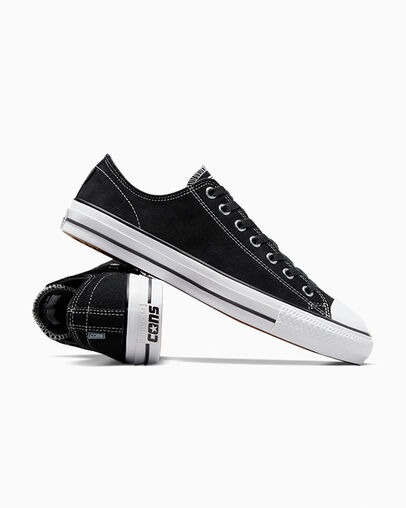 Black / White Converse CONS Chuck Taylor All Star Pro Suede Women Skate Shoes Canada | C-25031489