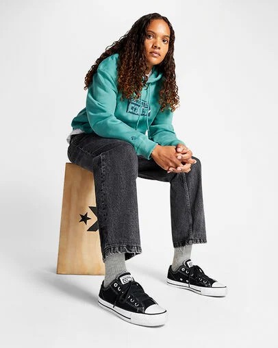 Black / White Converse CONS Chuck Taylor All Star Pro Suede Women Skate Shoes Canada | C-25031489
