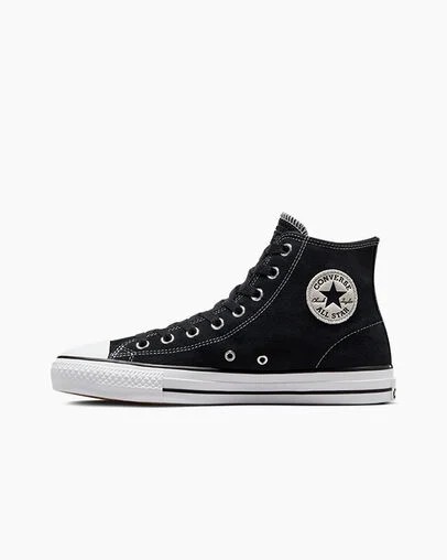 Black / White Converse CONS Chuck Taylor All Star Pro Suede Women Skate Shoes Canada | C-12736049