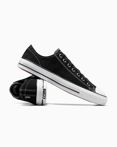 Black / White Converse CONS Chuck Taylor All Star Pro Suede Women Skate Shoes Canada | C-94368709