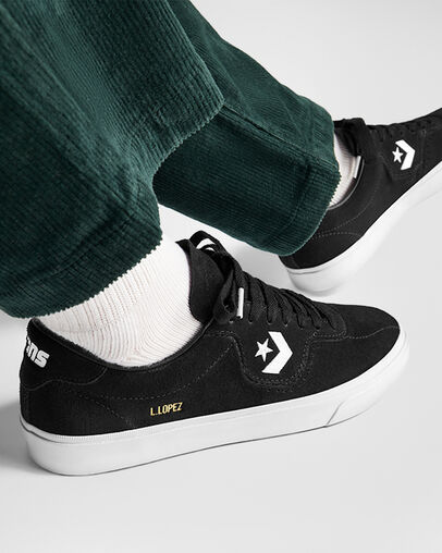 Black / White Converse CONS Louie Lopez Pro Suede Men Skate Shoes Canada | C-74651209
