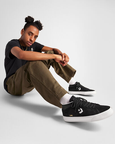 Black / White Converse CONS Louie Lopez Pro Suede and Leather Women Skate Shoes Canada | C-94306829