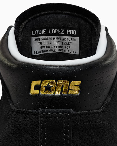 Black / White Converse CONS Louie Lopez Pro Suede and Leather Women Skate Shoes Canada | C-94306829