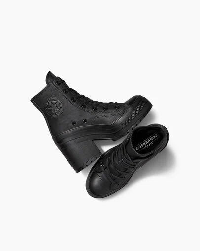 Black / White Converse Chuck 70 De Luxe Heel Leather Women Sneakers Canada | C-64705319
