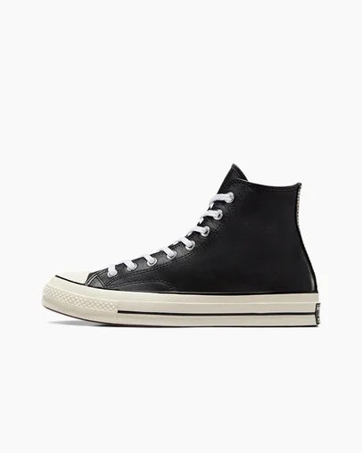 Black / White Converse Chuck 70 Leather Men Sneakers Canada | C-91258049
