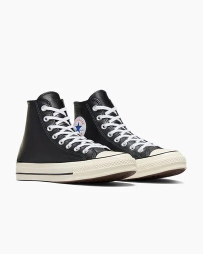 Black / White Converse Chuck 70 Leather Men Sneakers Canada | C-91258049