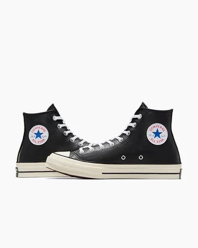Black / White Converse Chuck 70 Leather Men Sneakers Canada | C-91258049