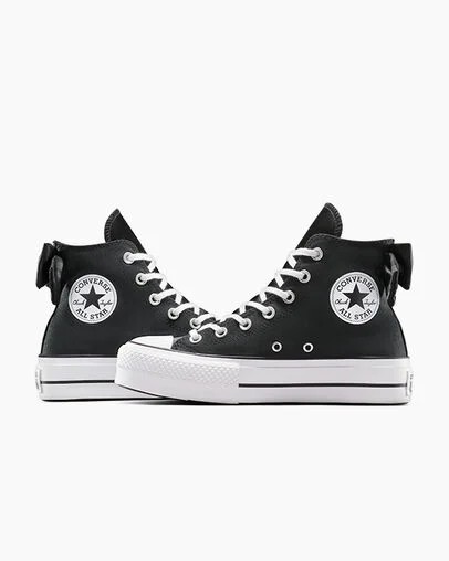 Black / White Converse Chuck Taylor All Star Lift Women Platform Shoes Canada | C-58397619