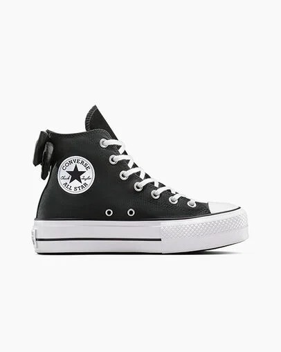 Black / White Converse Chuck Taylor All Star Lift Women Platform Shoes Canada | C-58397619