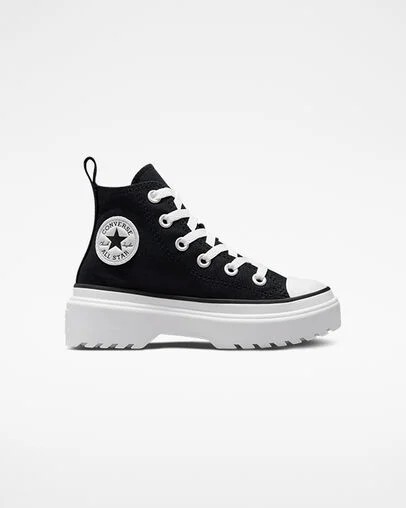 Black / White Converse Chuck Taylor All Star Lugged Lift Platform Kids\' Canvas Shoes Canada | C-46792309