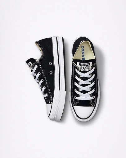 Black / White Converse Chuck Taylor All Star EVA Lift Platform Kids' Canvas Shoes Canada | C-47103899