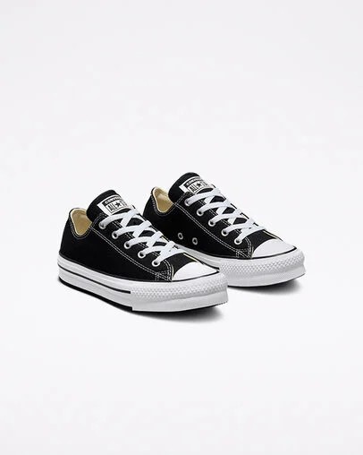 Black / White Converse Chuck Taylor All Star EVA Lift Platform Kids' Canvas Shoes Canada | C-47103899