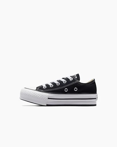 Black / White Converse Chuck Taylor All Star EVA Lift Kids' Platform Shoes Canada | C-54293109
