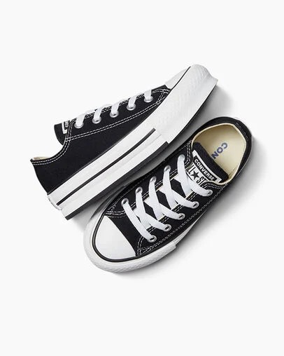 Black / White Converse Chuck Taylor All Star EVA Lift Kids' Platform Shoes Canada | C-54293109