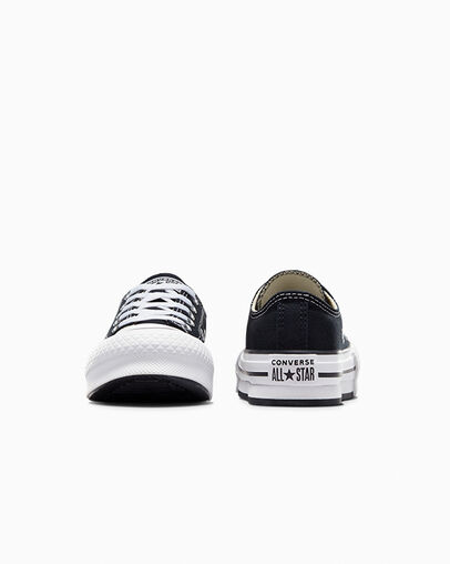 Black / White Converse Chuck Taylor All Star EVA Lift Kids' Platform Shoes Canada | C-54293109