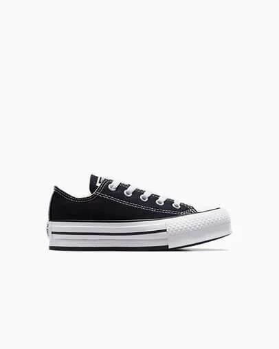 Black / White Converse Chuck Taylor All Star EVA Lift Kids\' Platform Shoes Canada | C-54293109